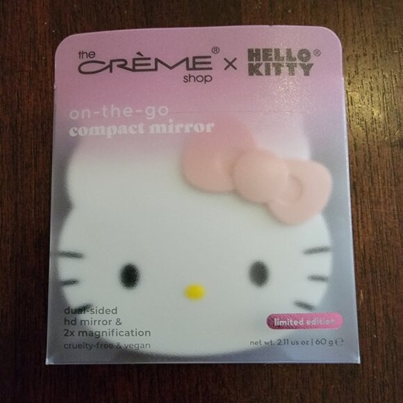 Hello Kitty The Crème Shop On The Go Compact Mirror- New - Picture 1 of 2